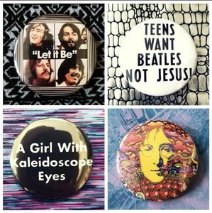 Beatles set of 4 New Large 2.25" inch (…